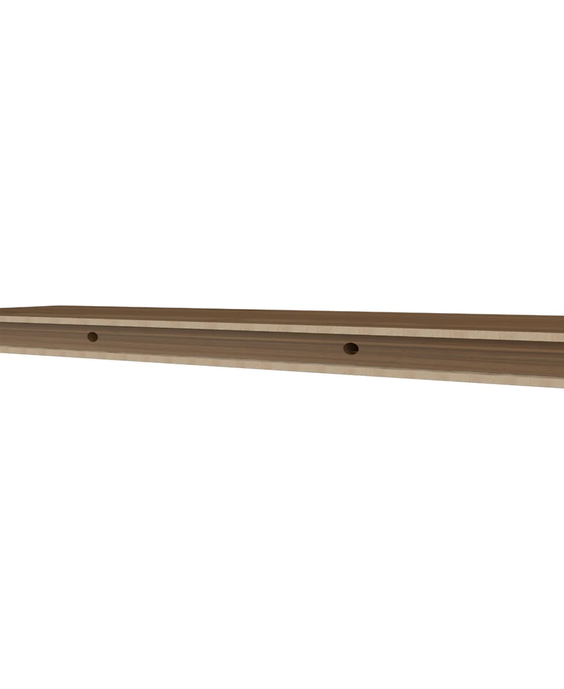 Fm Furniture Iva Floating Shelf in Melamine x2,Mahogany