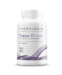 Theralogix Thera-d 2000 Vitamin D Supplement - 2,000 Iu (50 mcg) Vitamin D3 Tablets - 180-Day Supply - Immune Support Supplement for Women & Men