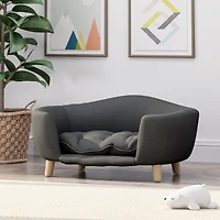Streamdale Mid-Century Modern Dog Bed with Tufted Cushion