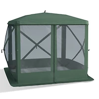 Pop Up Camping Canopy Gazebo Screen Shelter Tent with Single Person Easy Set-Up, Ventilating Mesh, Portable Carry Bag for Outdoor Camping Party Event,