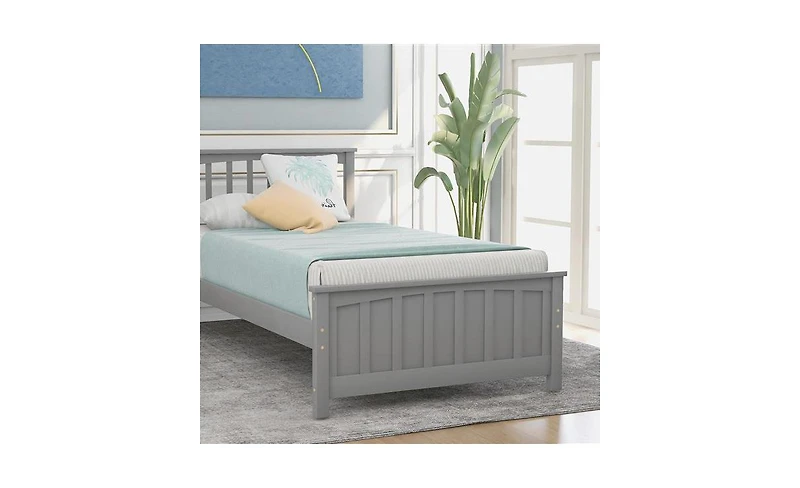 Slickblue Wood Platform Bed Twin size Platform Bed