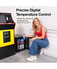 Cooluli Decor 1.7 cuft Glass Beverage Cooler