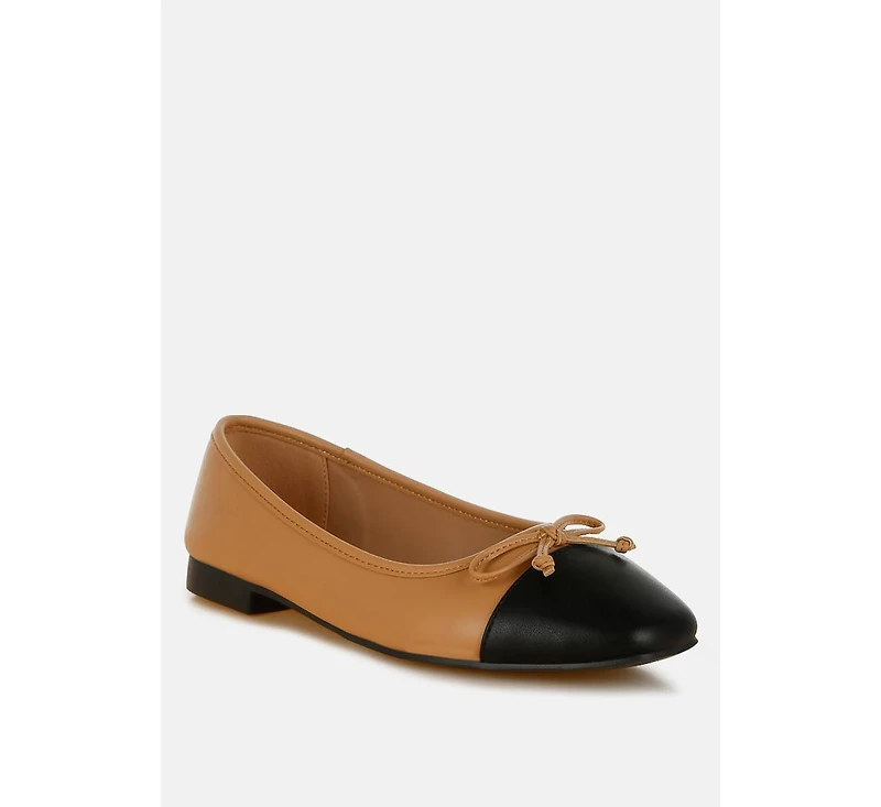 Acino Boucle Pearl Bow Ballerinas