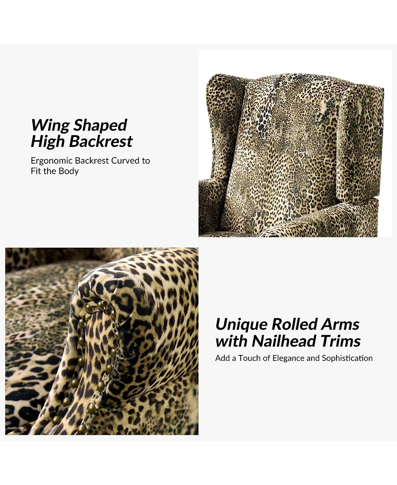 Hulala Home Jim Traditional Armchair with Thick Cushion