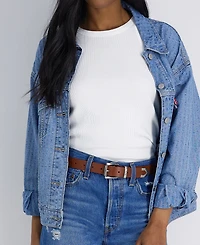 Levi's Women's Western Metal Tip End Leather Extended Size Belt