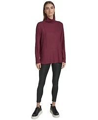 Andrew Marc Sport Women's Brushed Waffle Turtleneck Tunic