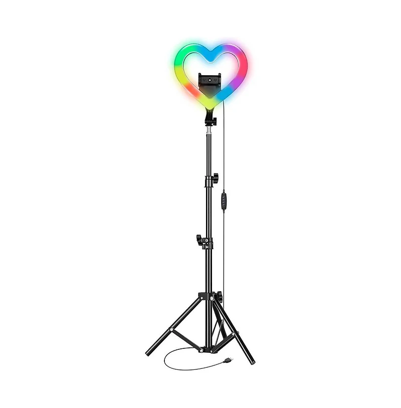 Supersonic 10" Heart Shaped Rgb Selfie Ring Light