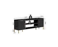 Versatile Tv Stand with Elegant Honeycomb Design and Ample Storage
