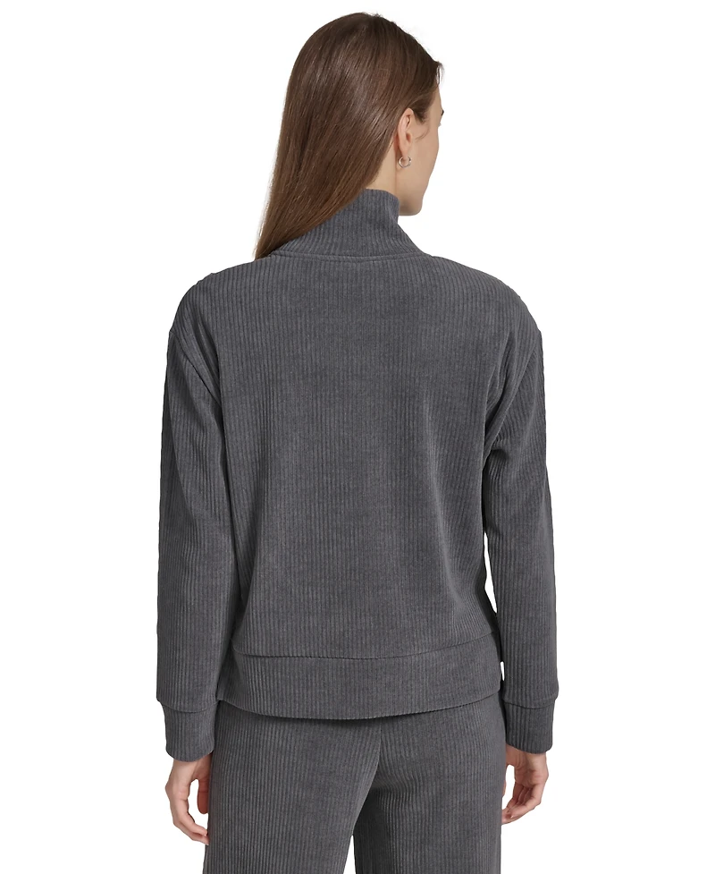 Andrew Marc Sport Women's Chenille Ribbed Turtleneck Sweater