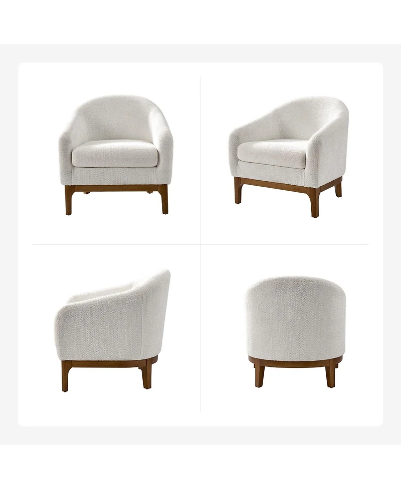 Hulala Home Augus Modern Boucle Armchair Chair with Adjustable Feet