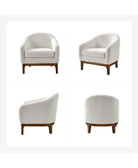 Hulala Home Augus Modern Boucle Armchair Chair with Adjustable Feet