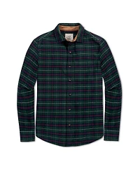 Hope & Henry Men's Organic Flannel Shirt with Suede Detail