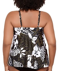 Miraclesuit Plus Size Elle Dorado Love Knot Underwired Tankini Top