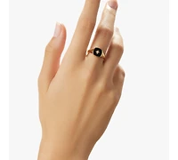 Ana Luisa Gold Signet Ring - Amara Black