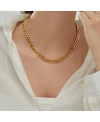 18K Gold Plated Lisa Cuban Chain Necklace - Gold