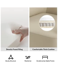 Hulala Home Rick Modern Swivel Chair with Adjustable Headrest