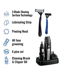 Mario Lopez Ultimate Grooming Set – 10-Piece Hair, Beard & Body Grooming Kit + Disposable Razors