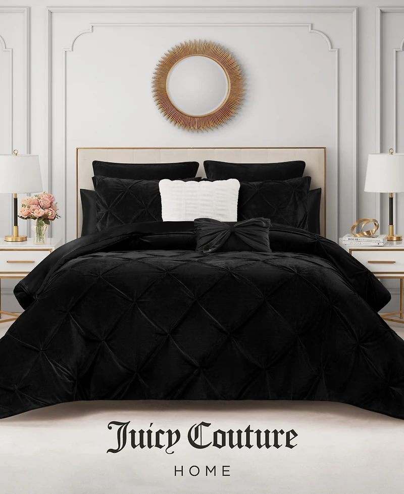 Juicy Couture Kiss Pleat Plush 5-Pc. Comforter Set, Full/Queen