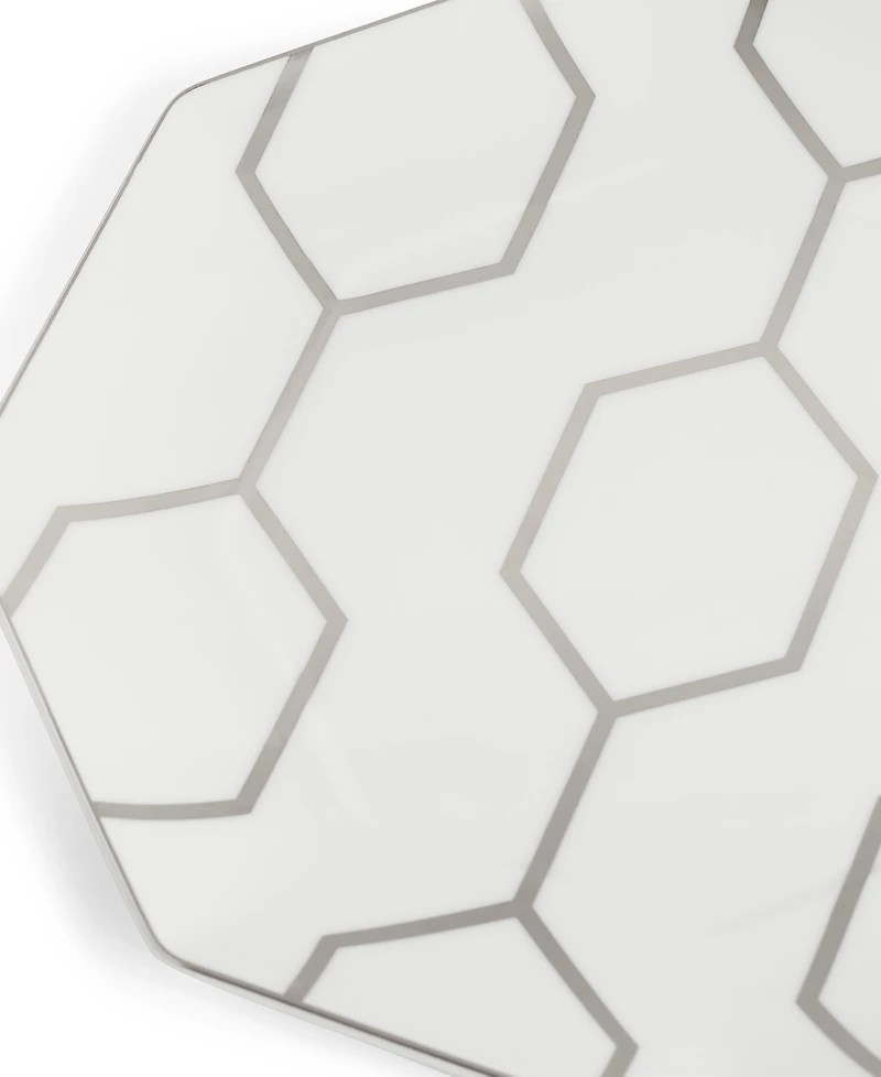 Wedgwood Gio Platinum Accent Plate Octagonal, 9.1"