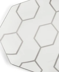 Wedgwood Gio Platinum Accent Plate Octagonal, 9.1"