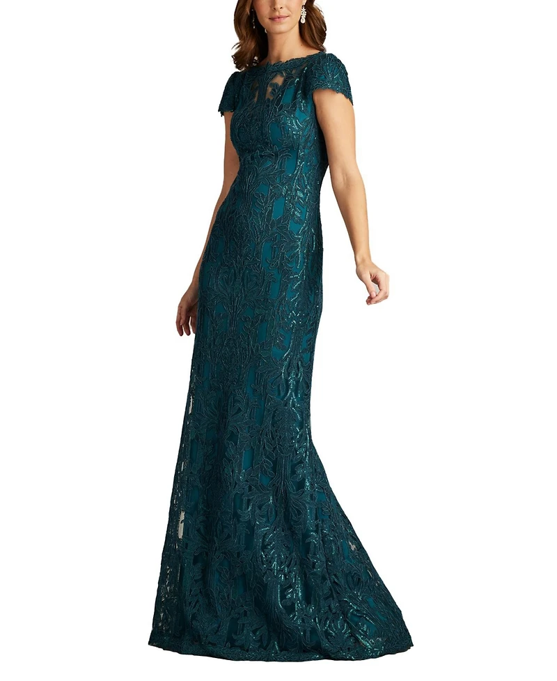 Tadashi Shoji Women's Garwood Sequin Embroidered Gown