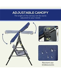 Slickblue 3-Seat Outdoor Porch Swing – Comfortable Patio Swing for Relaxation, Perfect for Gardens and Backyards