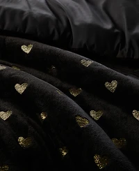 Intelligent Design Rosalie Metallic Heart 3-Pc. Comforter Set, Twin/Twin Xl