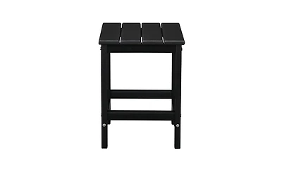 Slickblue Single Layer Square Hdpe Side Table