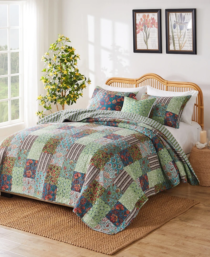 Greenland Home Fashions Jasmin Vintage Boho Reversible 2-Pc. Quilt Set, Twin/Twin Xl