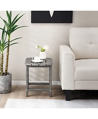 Inolait 18 Inch Weather Resistant Side Table for Garden Yard Patio
