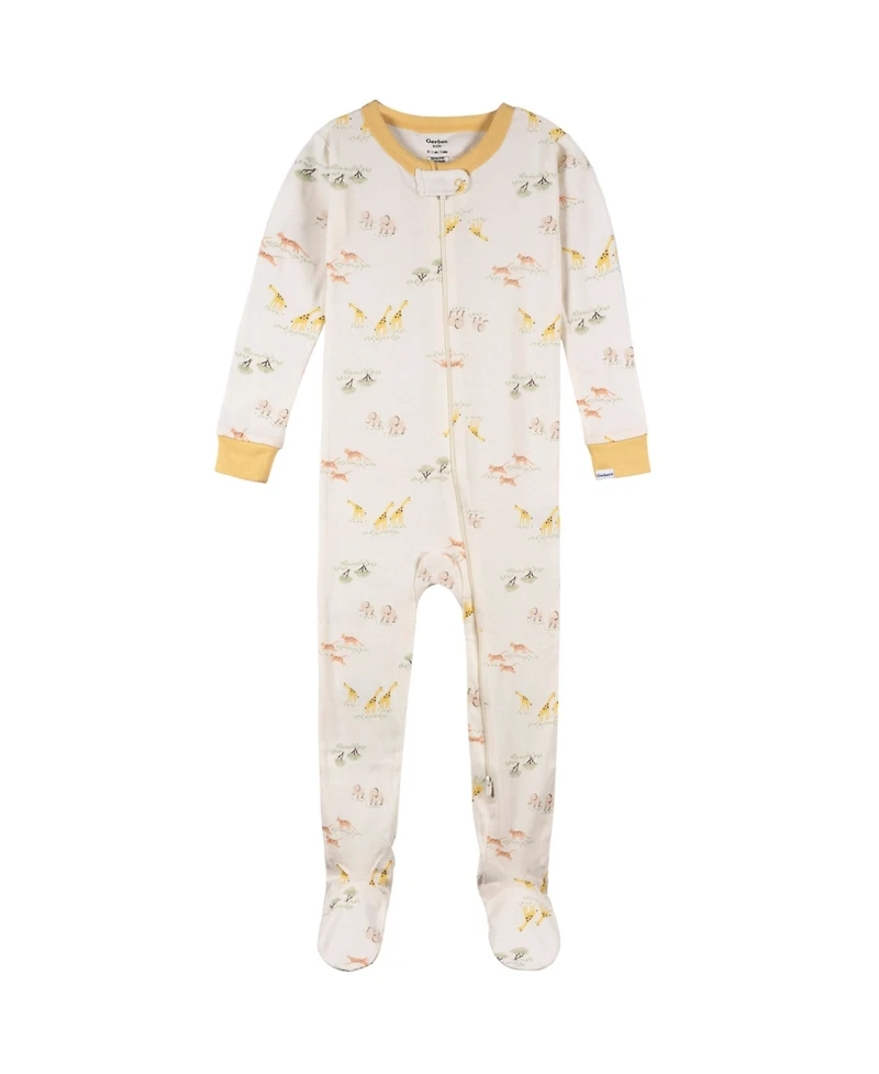 Gerber Baby Boys Snug Fit Footed Pajamas, 2-Pack