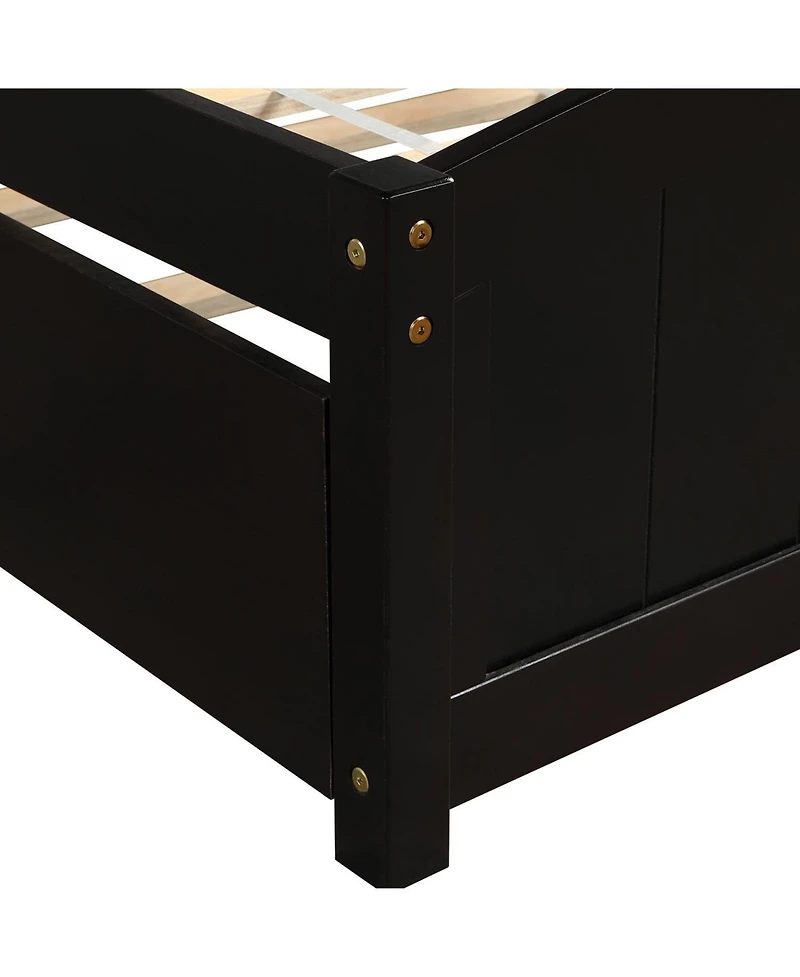 Slickblue Twin Size Platform Bed with Trundle for Space-Saving Sleep Solutions