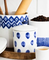 Vietri Santorini Diamond Large Canister