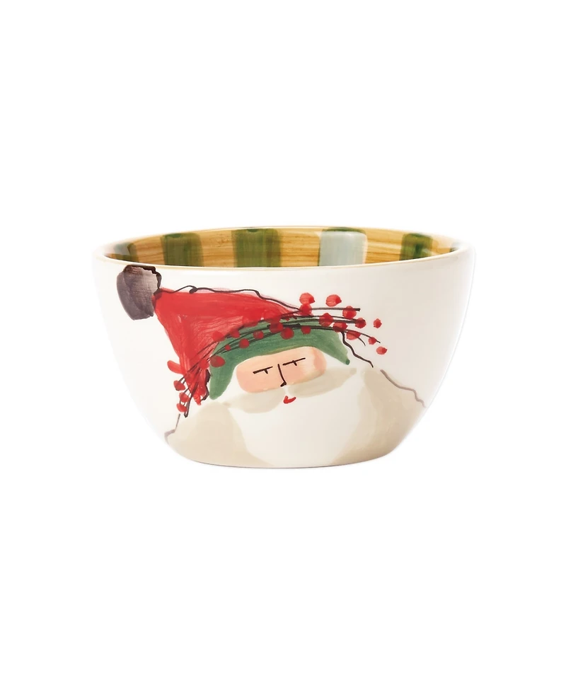 Vietri Old St. Nick Assorted Cereal Bowls, Set of 4