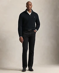 Polo Ralph Lauren Men's Big & Tall Mesh-Knit Cotton Quarter-Zip Sweater