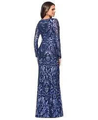 Xscape Women's Sequinned Embroidered Evening Gown