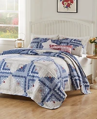 Greenland Home Fashions Cottage Cabin Finely Stitched -Pc. Quilt Set