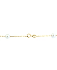 Effy Cultured Freshwater Pearl Station 18" Necklace 14k Gold (5-1/2mm)