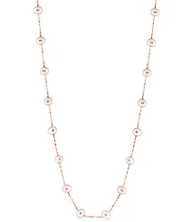 Effy Cultured Freshwater Pearl Station 18" Necklace 14k Gold (5-1/2mm)
