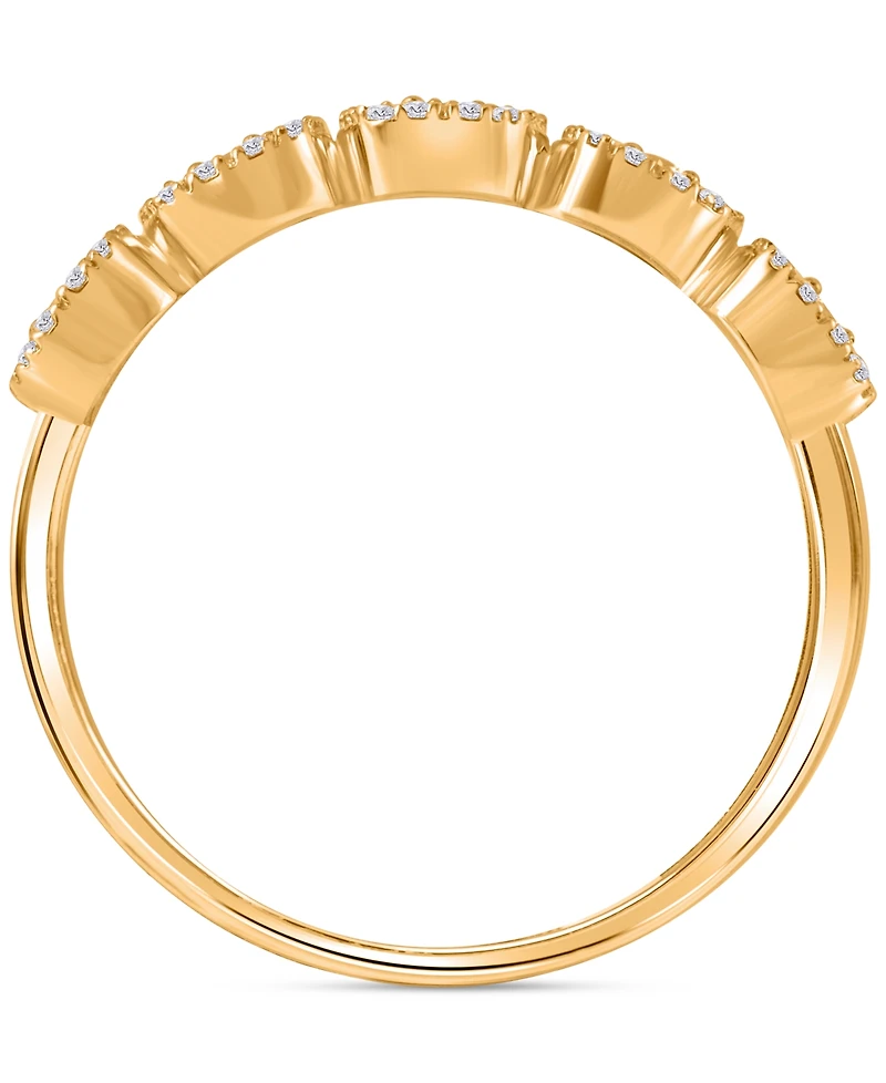 Diamond Halo Cluster Ring (1/4 ct. t.w.) 10k Yellow, White or Rose Gold