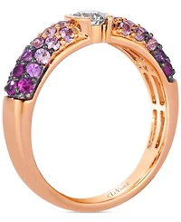Le Vian Pink Sapphire (3/4 ct. t.w.) & Nude Diamond (1/4 ct. t.w.) Ombre Ring in 14k Strawberry Gold