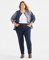 Style & Co Plus High-Rise Straight-Leg Jeans