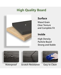 Slickblue Modern Tv Console with Storage, App Control Led Stand, Rgb Lighting, 31 Modes for 80'' TVs