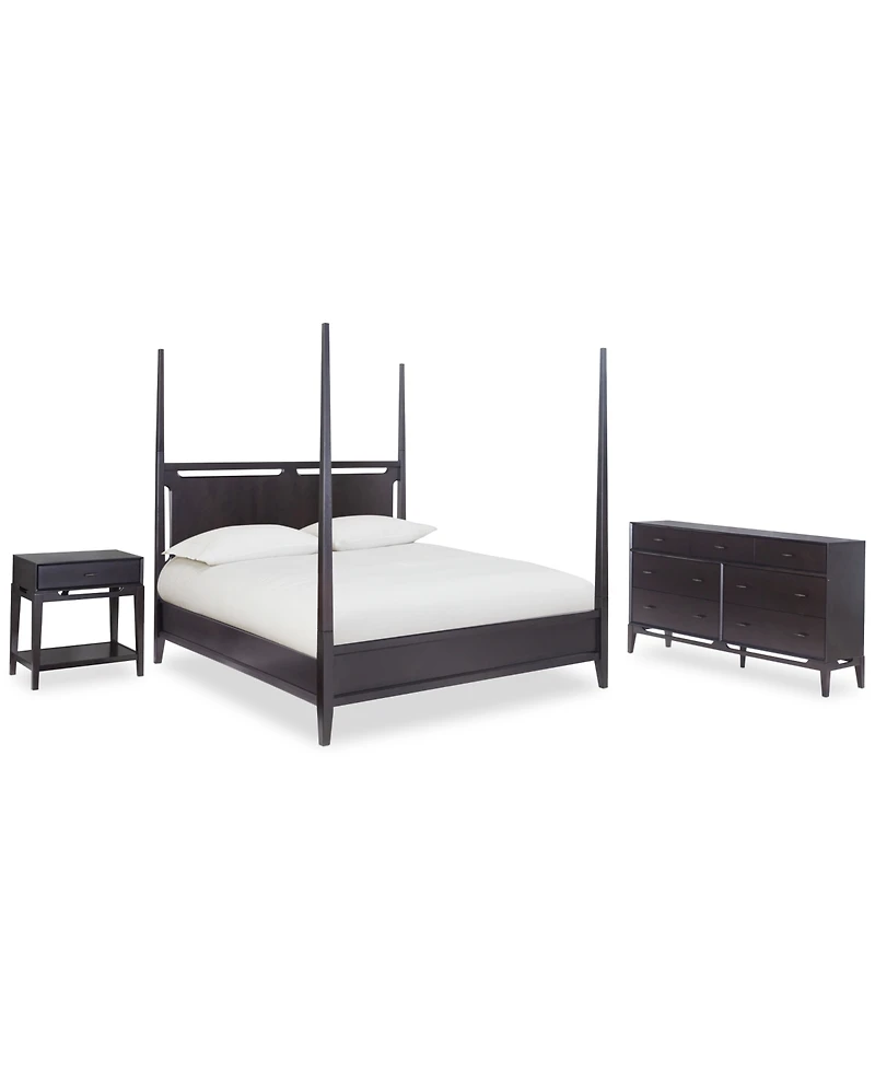 Addelyn 3 Pc. Set (California King Poster Bed, Dresser & 1-Drawer Nightstand)