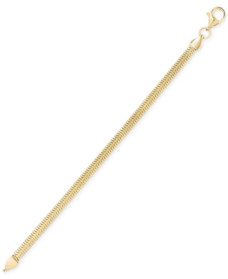 Macy's Diamond Cut Snake Chain Bracelet (3mm) in 10k Yellow Gold