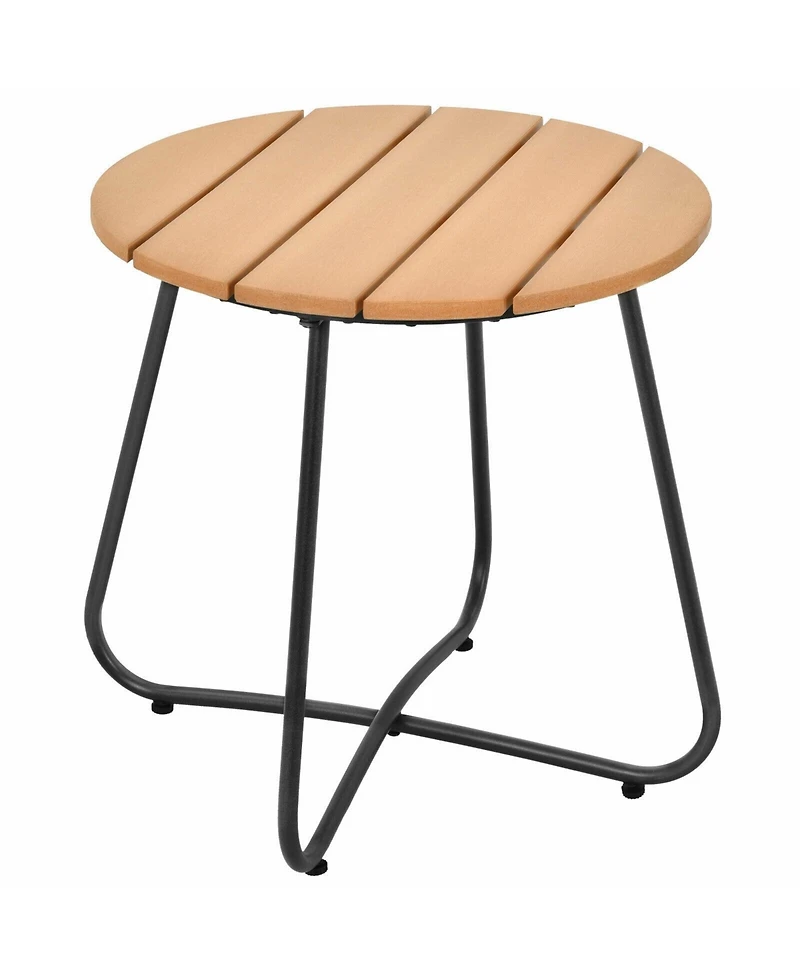 Sugift 3 Pieces Patio Bistro Furniture Set with Armrest and Soft Cushions