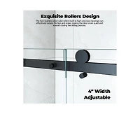 gaomon Shower Door, 56-60" W × 76" H Frameless Sliding Shower Door,Waterproof Glass Shower Door with Stainless Steel Handle and Seal Strip