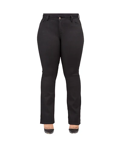 Poetic Justice Plus Curvy Fit Stretch Denim Slim Boot Cut Jeans