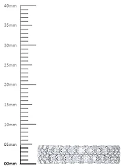 Diamond Double Row Eternity Ring (3 ct. t.w.) Platinum, 14k White Gold, or Rose Created for Macy's