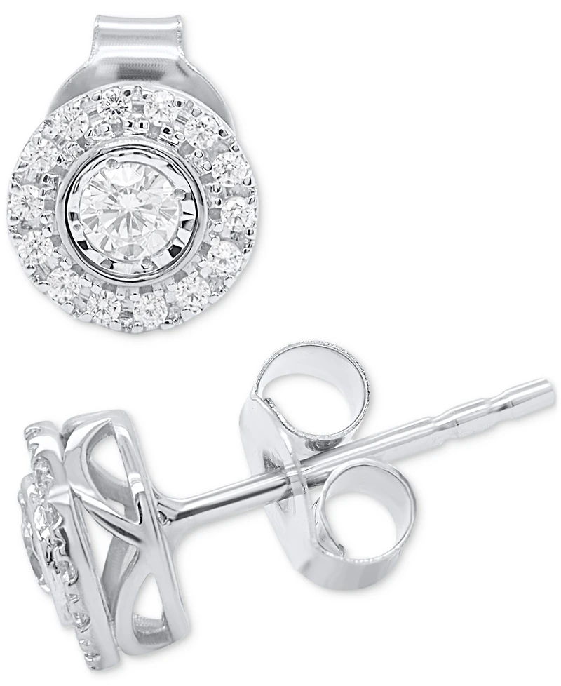 Forever Grown Diamonds 2-Pc. Set Lab-Grown Diamond Pendant Necklace & Matching Stud Earrings (1/2 ct. t.w.) Sterling Silver or 14K Gold-Plated Ster